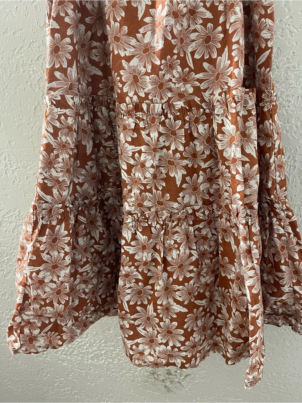 GAP Kids Burnt Orange Cotton Dress with Relaxed Fit Size Medium